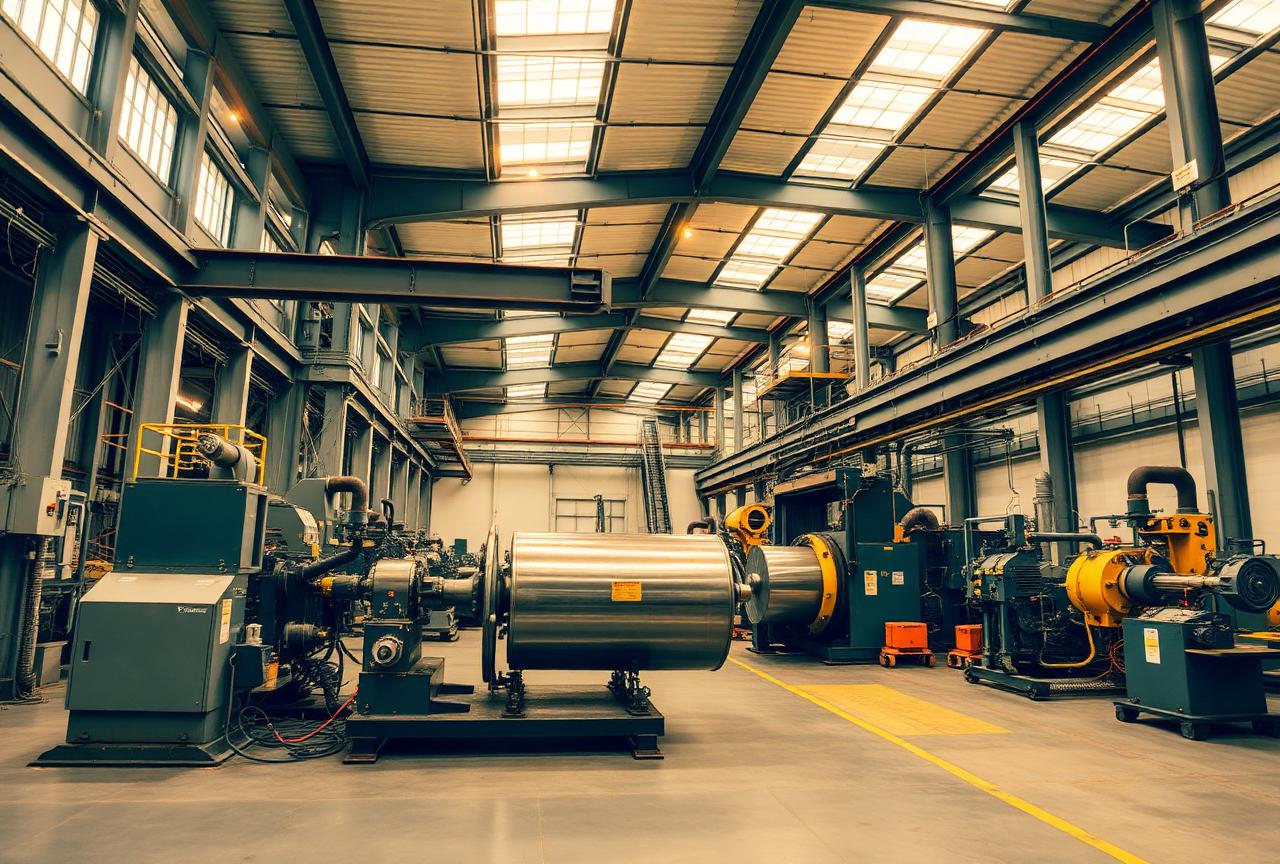 Interior de fábrica industrial